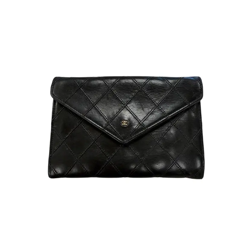 Chanel Vintage Mini Leather CC Clutch