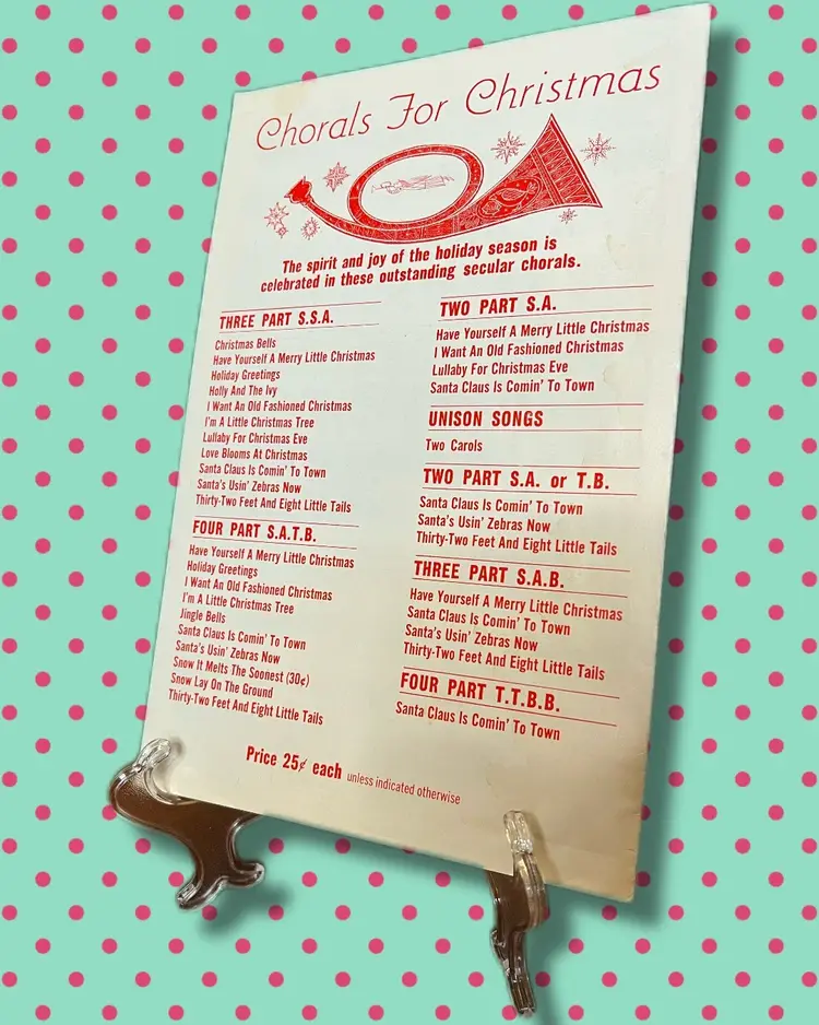 1968 Vintage Christmas Sheet Music