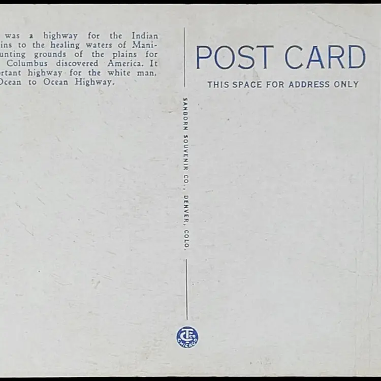 The New And Old Highways On Ute Pass Manitou Co Vintage Postcard Unposted