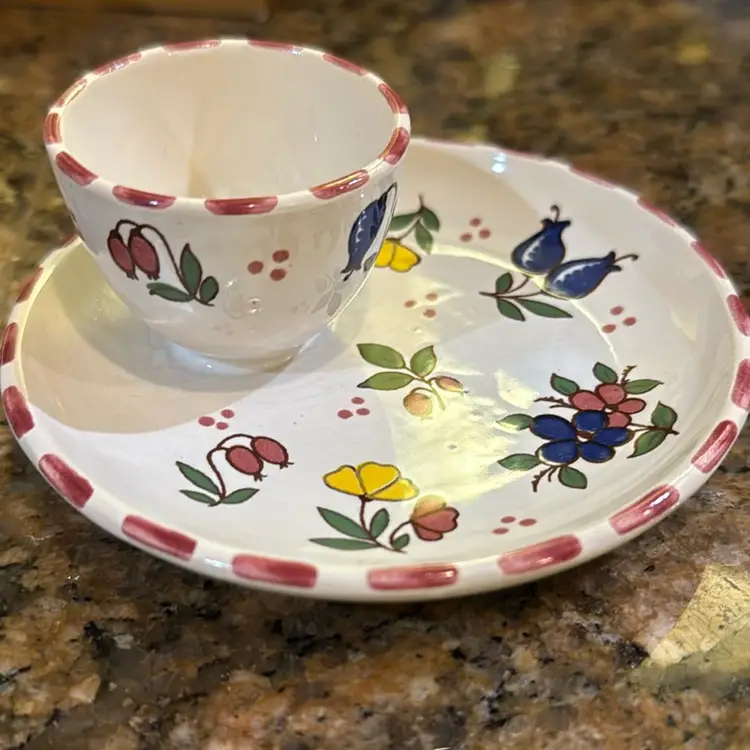 Small Pottery Olive Plate