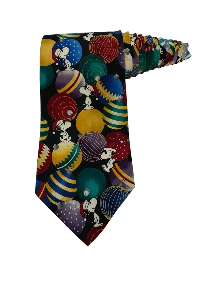 Peanuts Have A Cool Yule Snoopy Christmas Ornaments Vintage Necktie Novelty