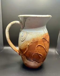 Studio Pottery Signed Pitcher Glazed
