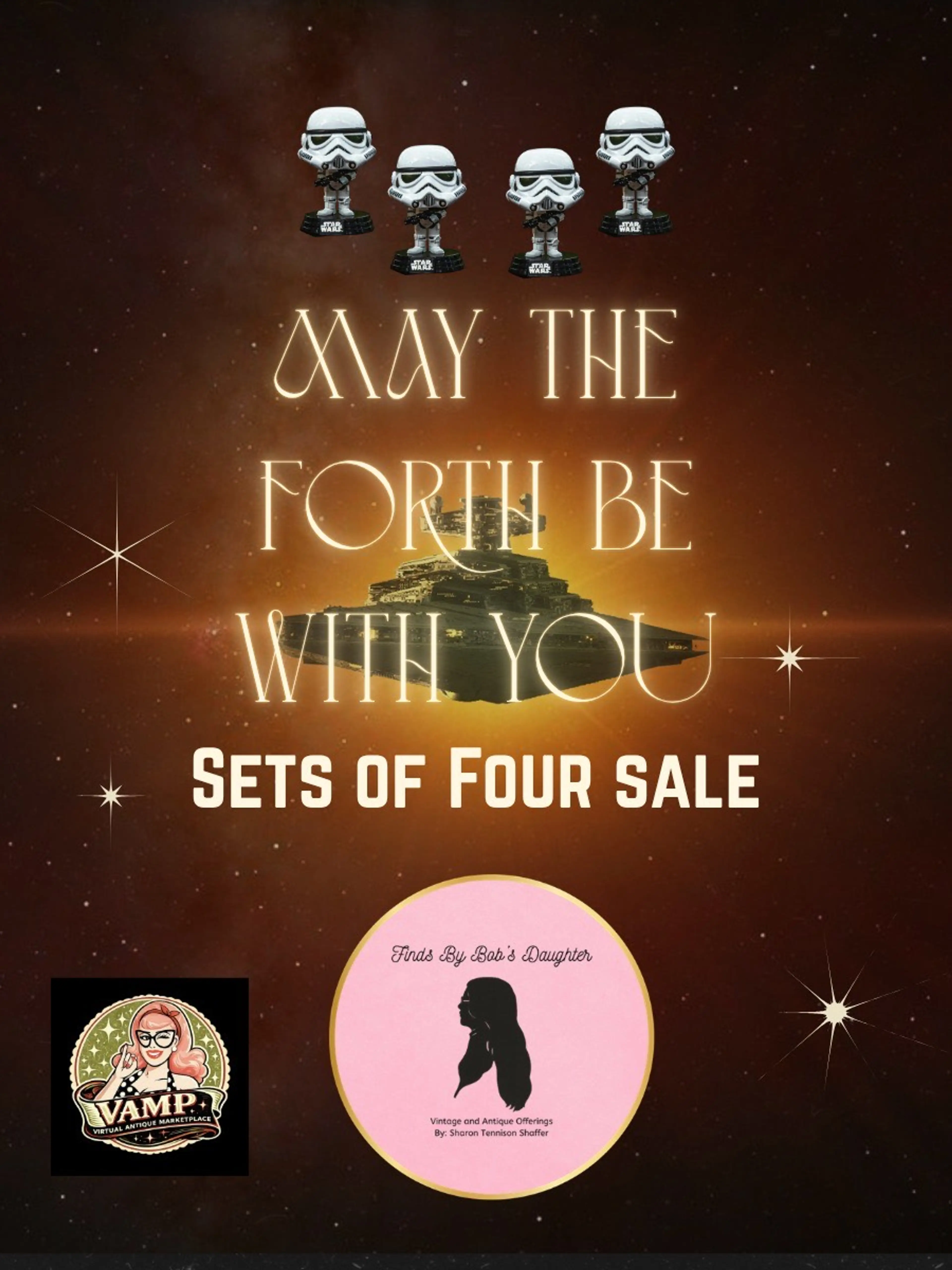 May The Forth Be With You Sets Of Four Sale