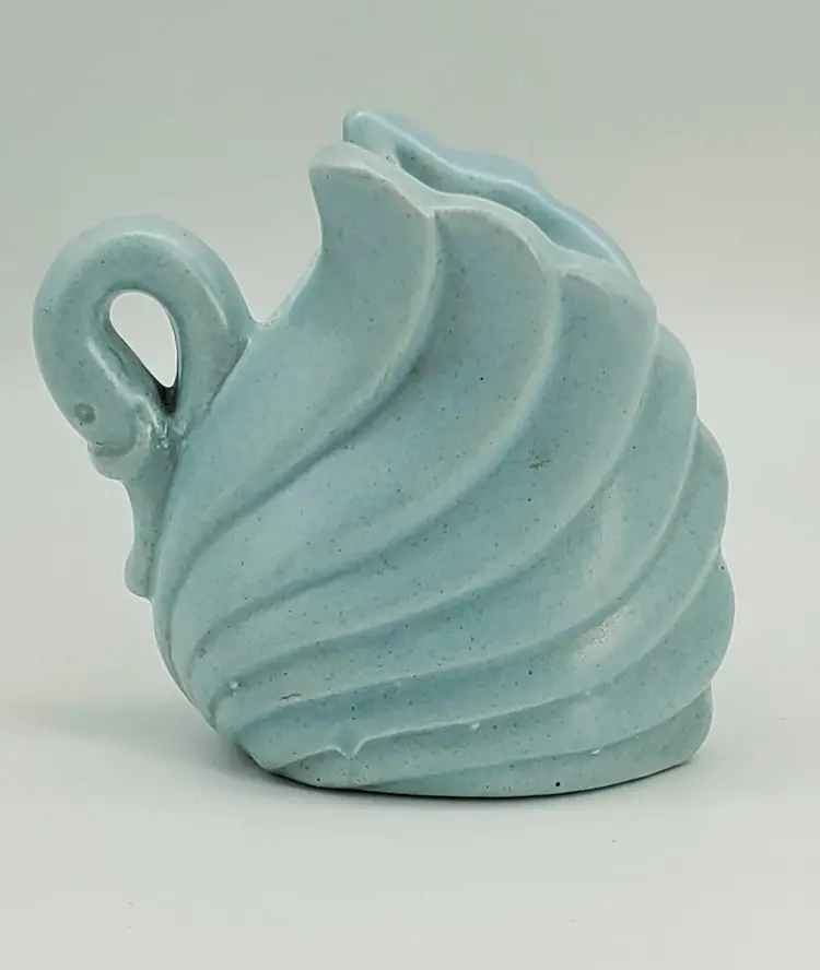 Haeger Teal Swan Planter 3"