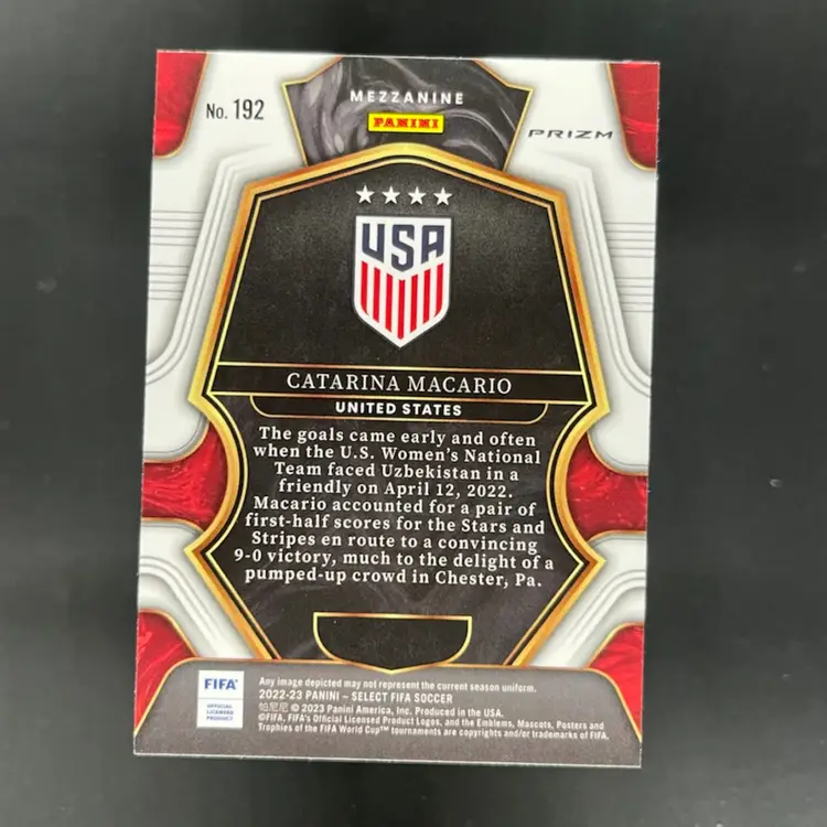 Catarina Macario 2022/23 FIFA Select Red Mezzanine USWNT Soccer Card