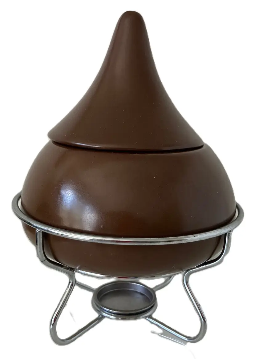 Vintage Hersheys Kiss Chocolate Ceramic Fondue Pot & Base 2005