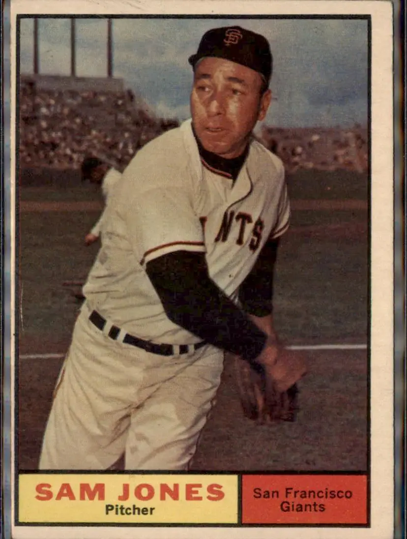 1961 Topps #555 Sam Jones - ( ) - San Francisco Giants