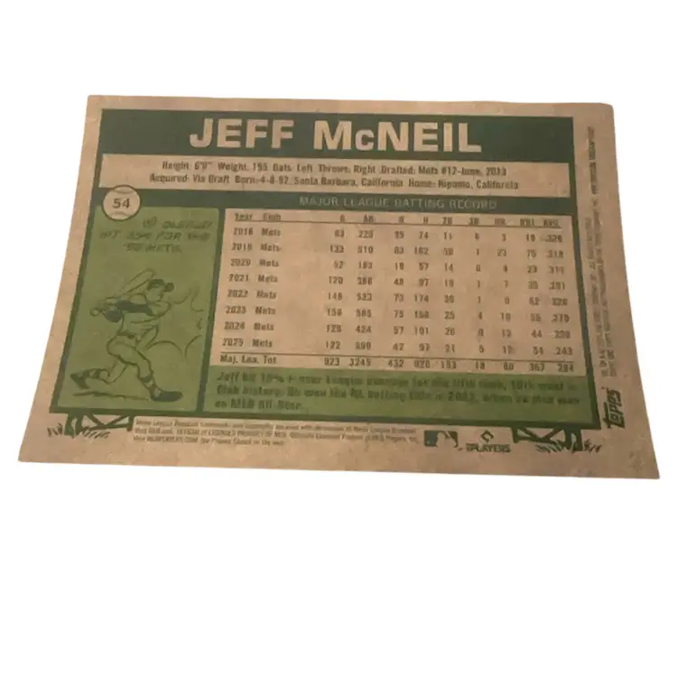 Jeff McNeil 2026 Topps Heritage Pink Sparkle