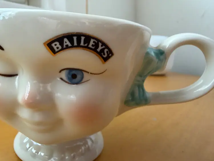 Vintage Winking Face Bailey's Irish Cream Limited Edition Coffee Creamer Cup