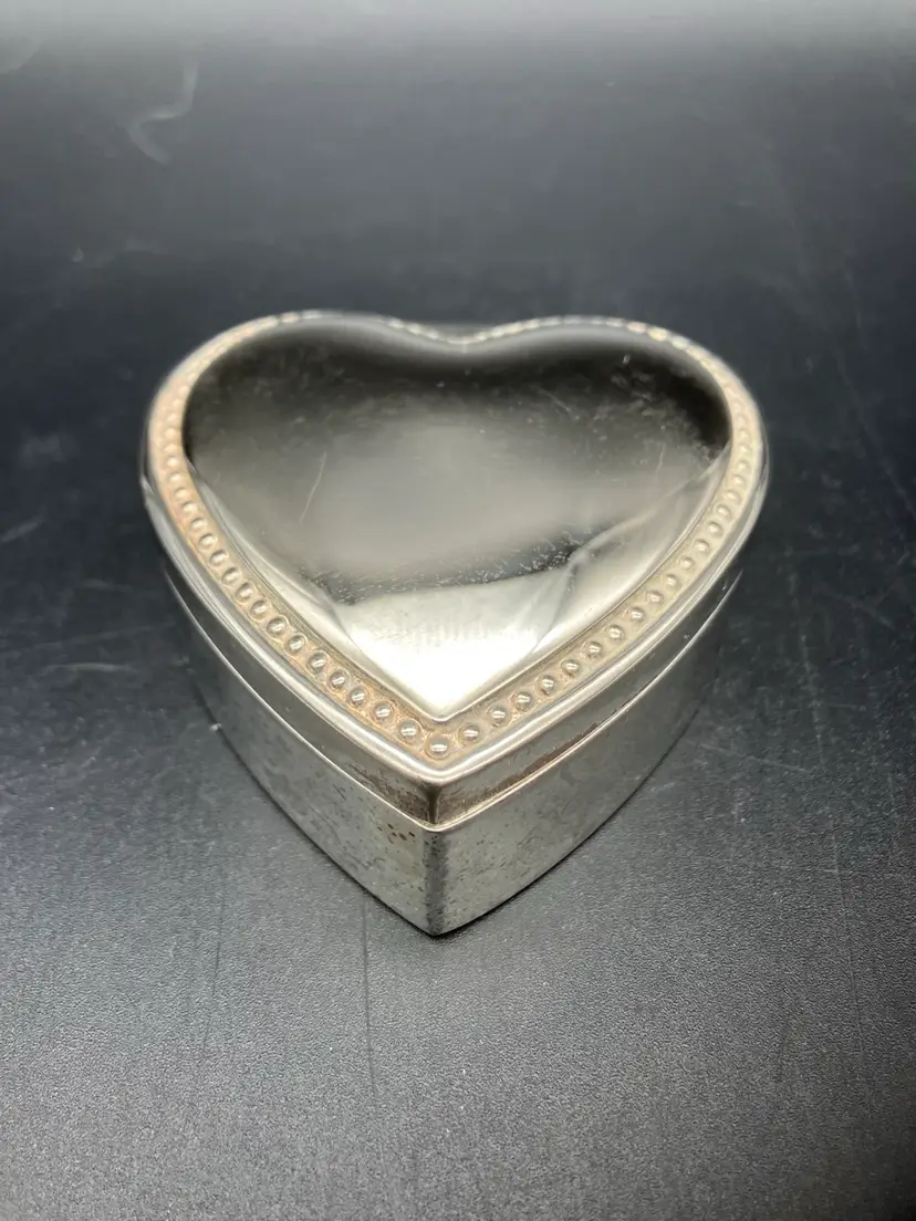 BIN - Things Remembered Chrome Trinket Box, 3”x 2.75”x 1”, No Engraving