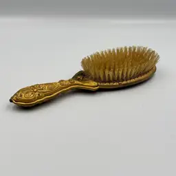 Vintage Ornate Natural Bristle Hair Brush 9”*