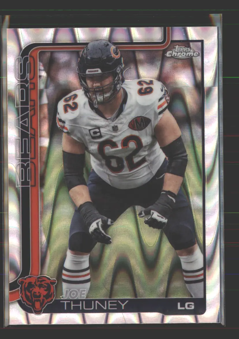Joe Thuney 2025 Topps Chrome RayWave Refractor #50 - (142) - Chicago Bears
