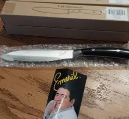 Emeril Lagasse Sandwich Knives 5.25" Blade Black & Red Lot of 9 (5 Black-4 Red)