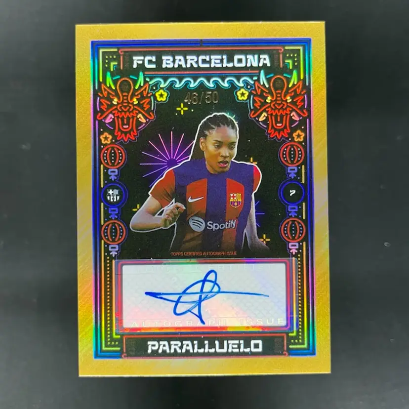 Salma Paralluelo 2023/24 Topps Year Of The Dragon Fireworks Autograph /50 Soccer Card