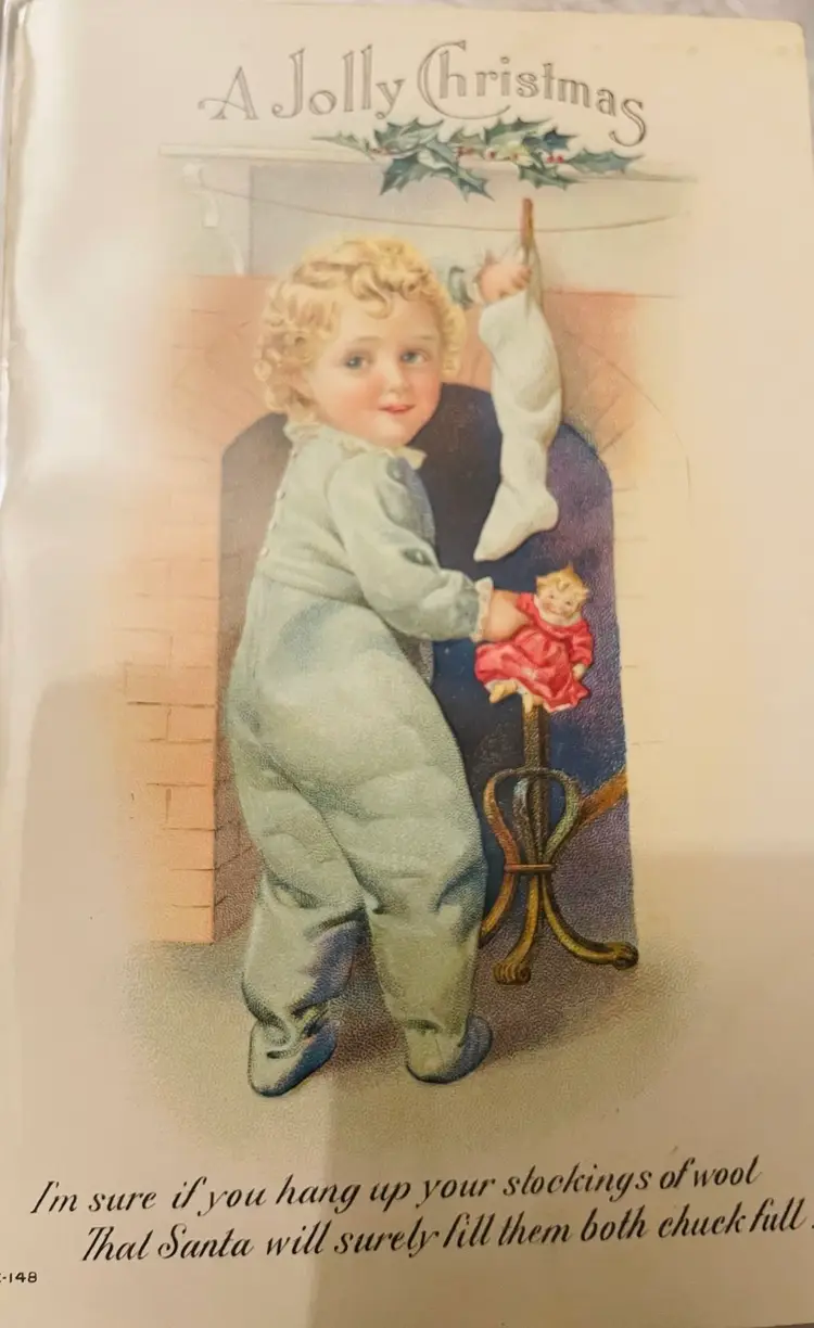 #1 Trio of antique Christmas Postcards