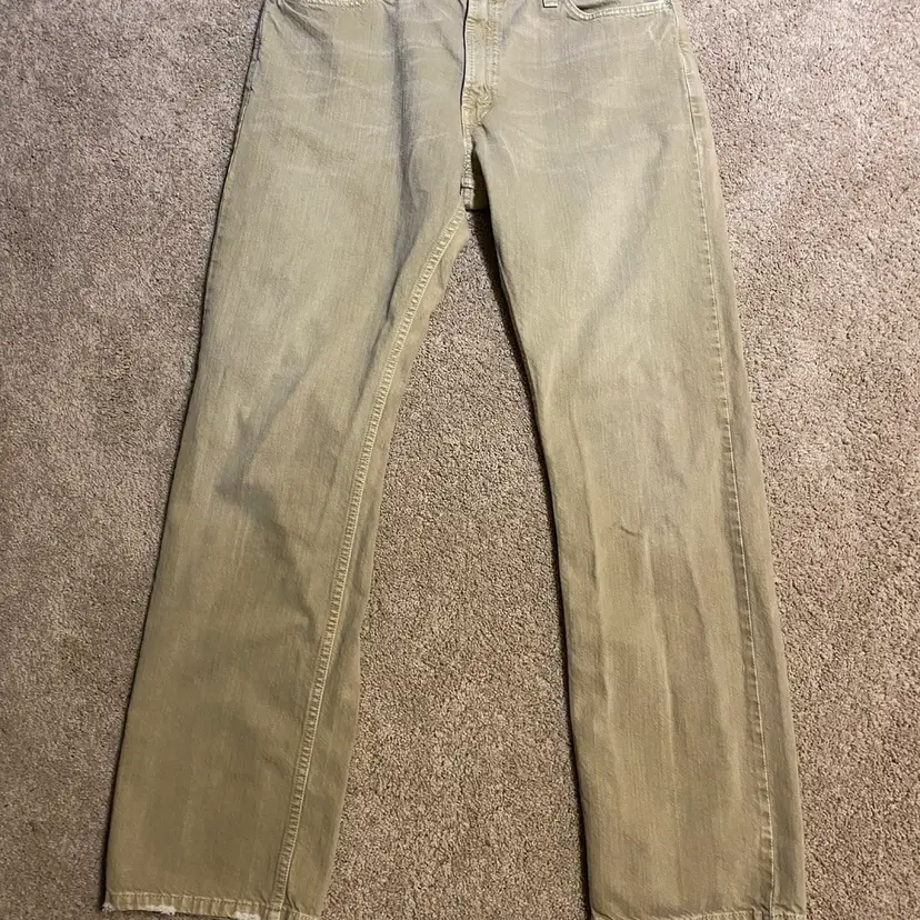 Levi's Men's Size 36x34 Slim Straight 514 Series Tan Denim Jeans