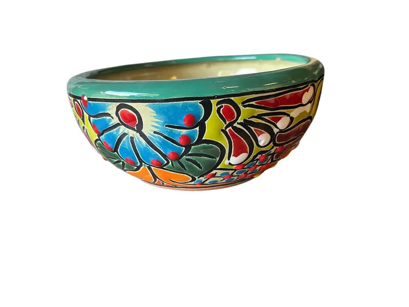 Item #428 Talavera Bowl Pot/small/ succulent habitat