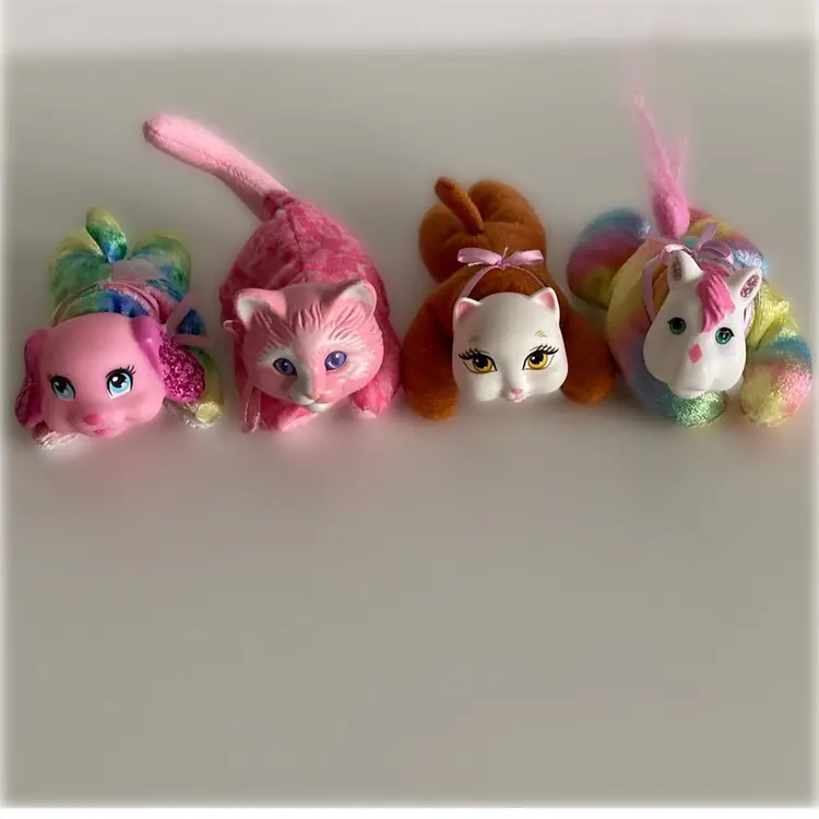 Vintage Puppy Surprise and Friends  Puppy, Kittens and a Horse