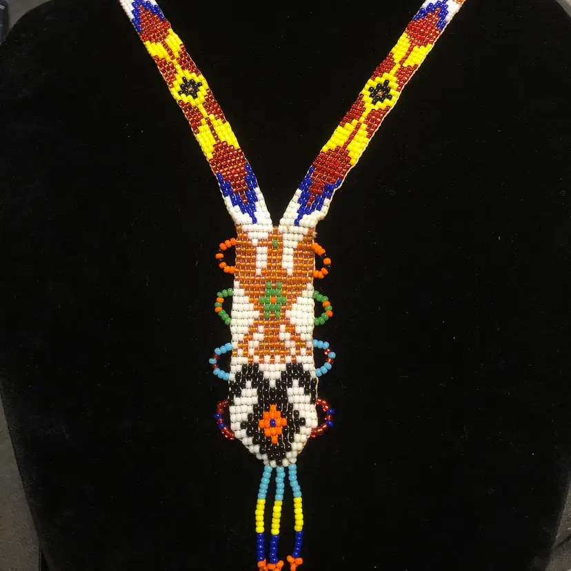 Vintage Seed Micro Bead Native American Necklace