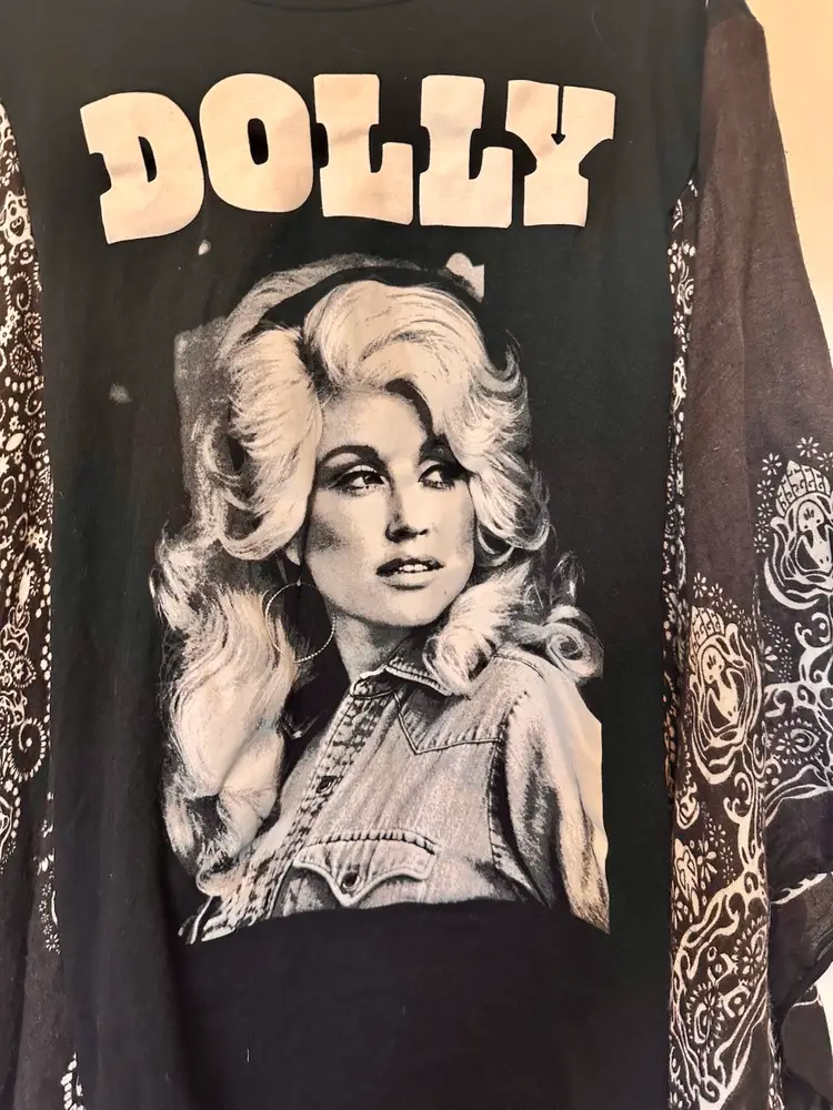 Upcycled Dolly Parton Poncho