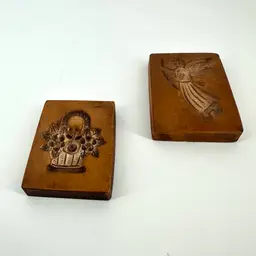 Pair Salem Collection Reproduction Treenware Block Molds