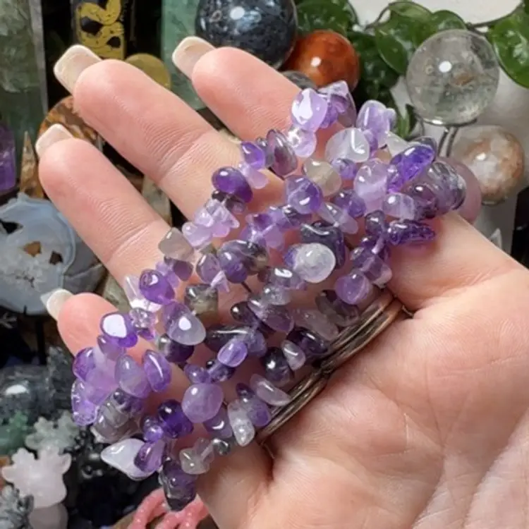Dream Amethyst Chip Bead Bracelet