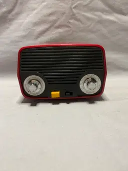 Vintage Archer Road Patrol Bicycle Radio AM FM  w Horn Red  (Working)
