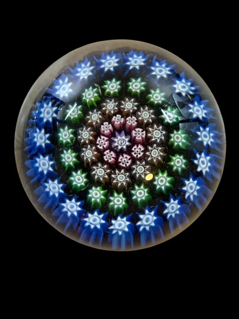 Perthshire Small Millefiori Art Glass Paperweight