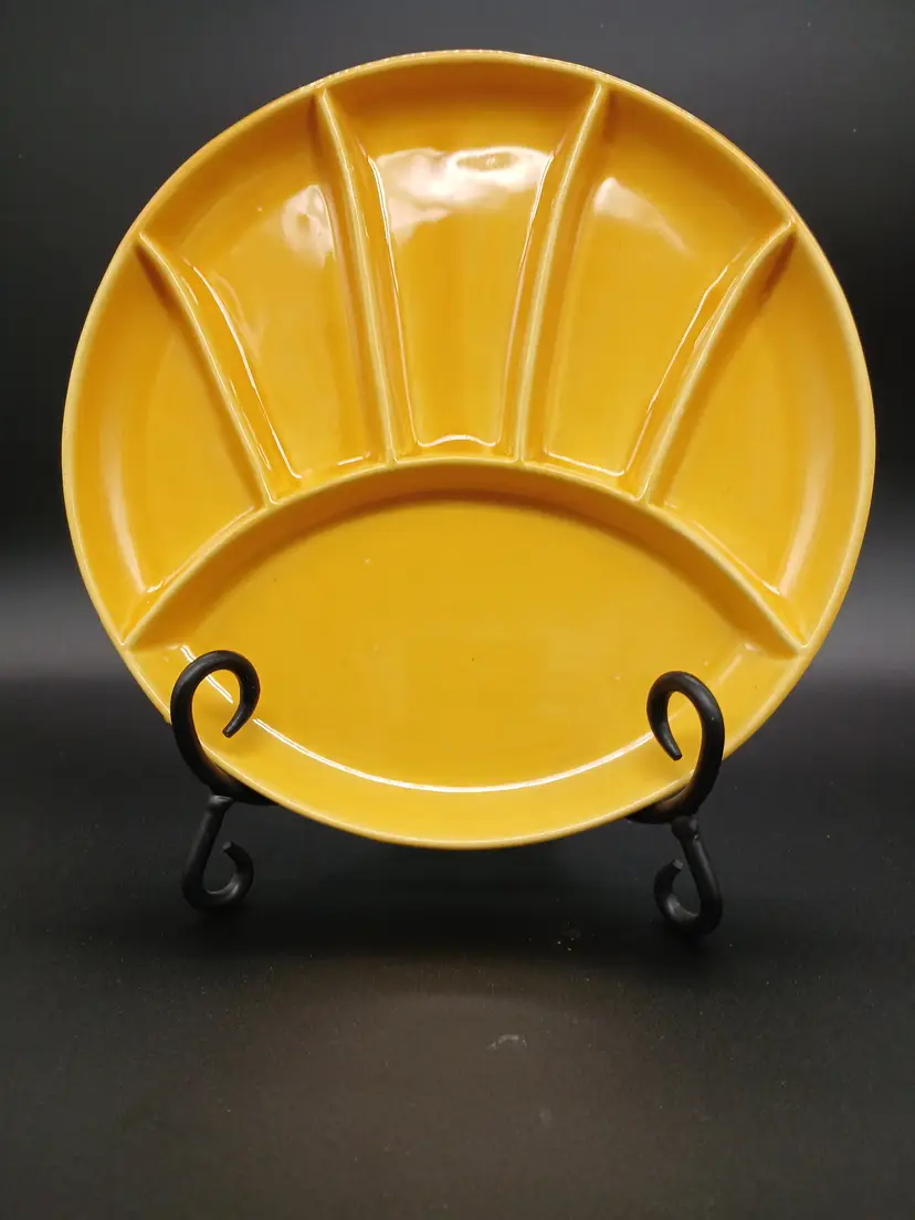 Vintage Morton Pottery Divided Dish 9.5"