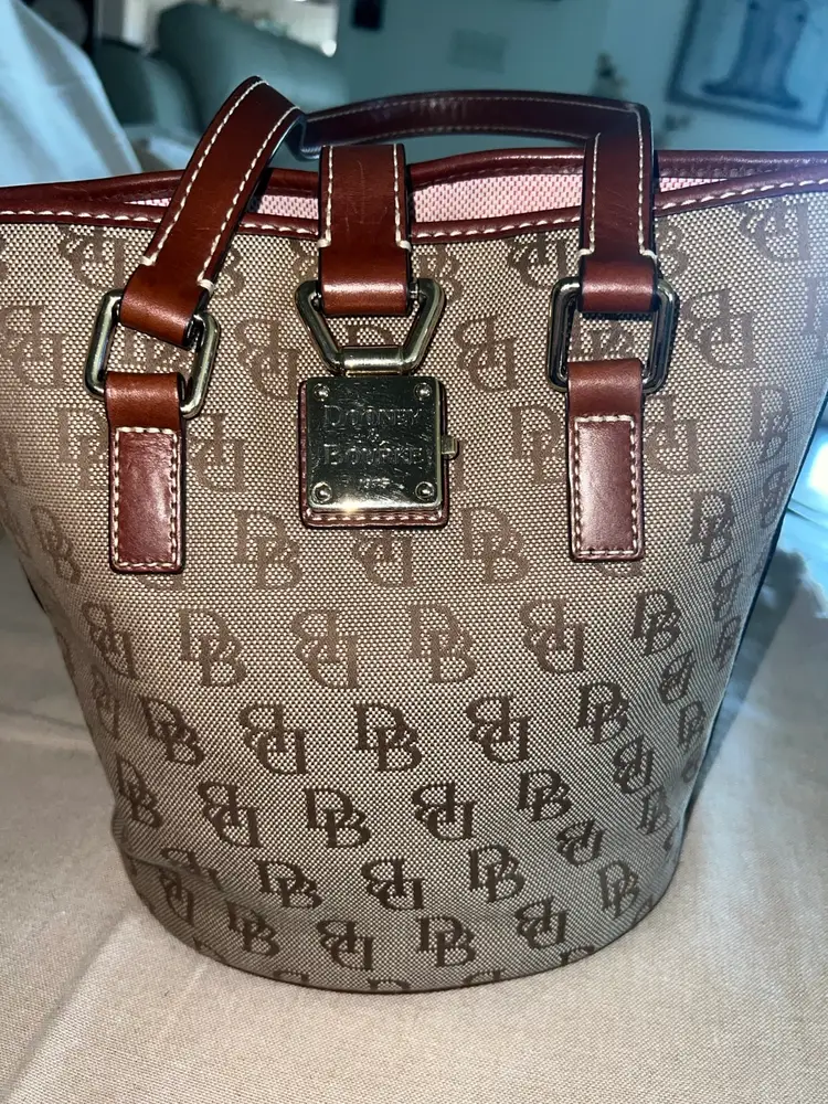 Vintage Dooney & Bourke Signature Logo Bucket Handbag