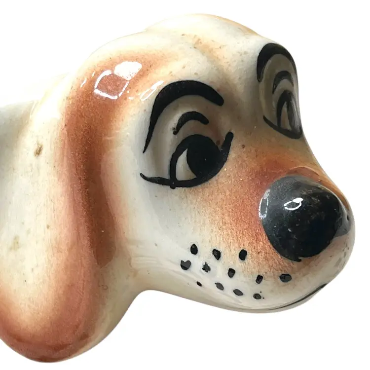 012 Ceramic Mcm Anthropomorphic Dachshund Cracker Hound Ozarks Cracker Bowl 10" X 2.5"