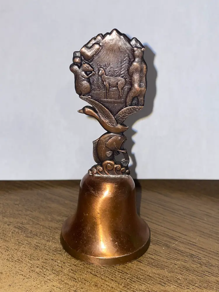 Beautiful And Unique Vintage Bell With Design Souvenir Quebec Canada
