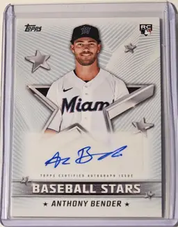 2022 Topps Series 1 Baseball Stars Auto Anthony Bender