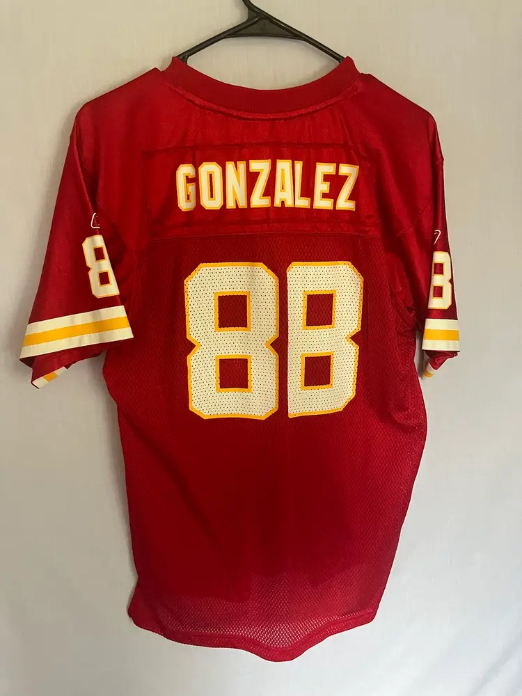 Tony Gonzalez Reebok Youth XL 18-20 (Worn Numbers On Front)