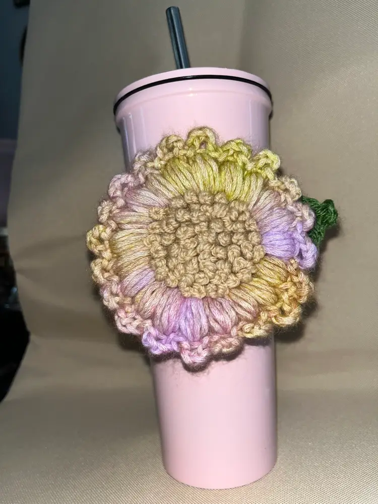 Beautiful Flower Cup Cozy/wrap