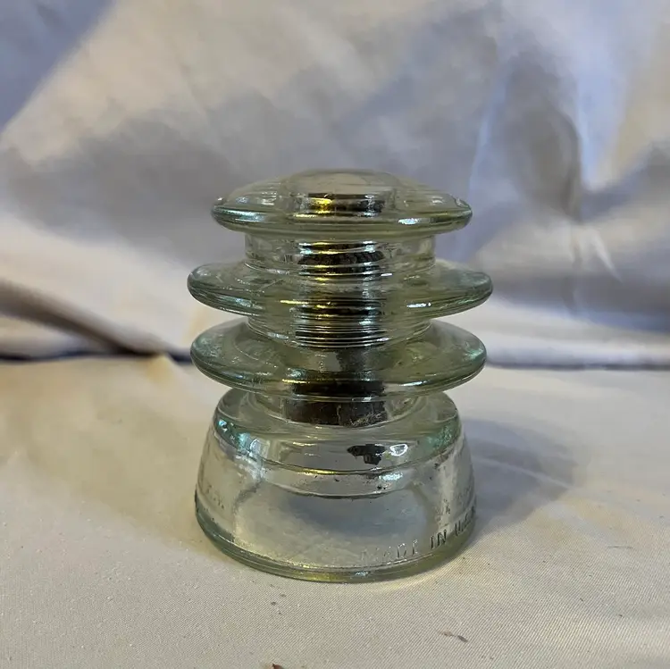 Vintage T.W Armstrong Glass Insulator With Original Plug
