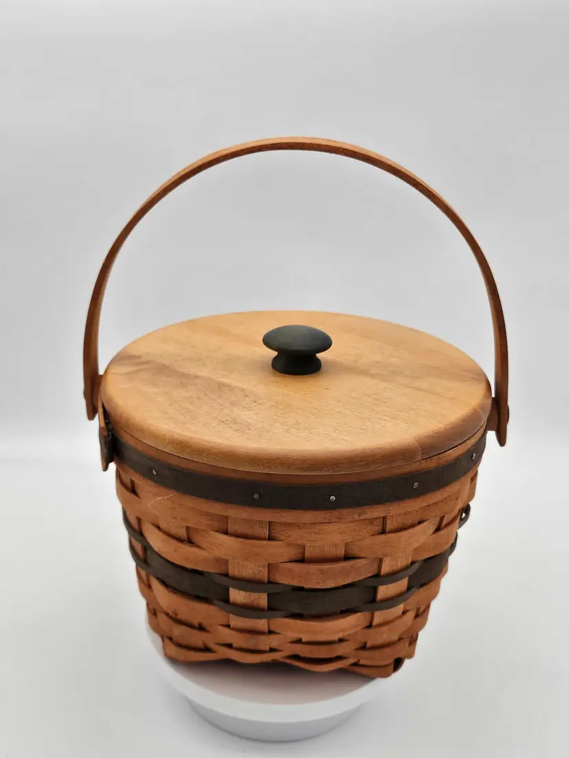 Longaberger 1994 Christmas Jingle Bell Basket Lid, Liner, Protector