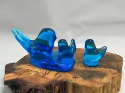 Vintage Bluebirds Of Happiness Variety Bird Heart Display Signed 2 Pieces