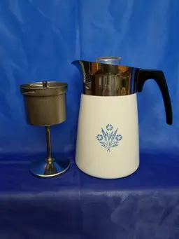 Vintage Corning Ware P-146 6 Cup Coffee Percolator Pot
