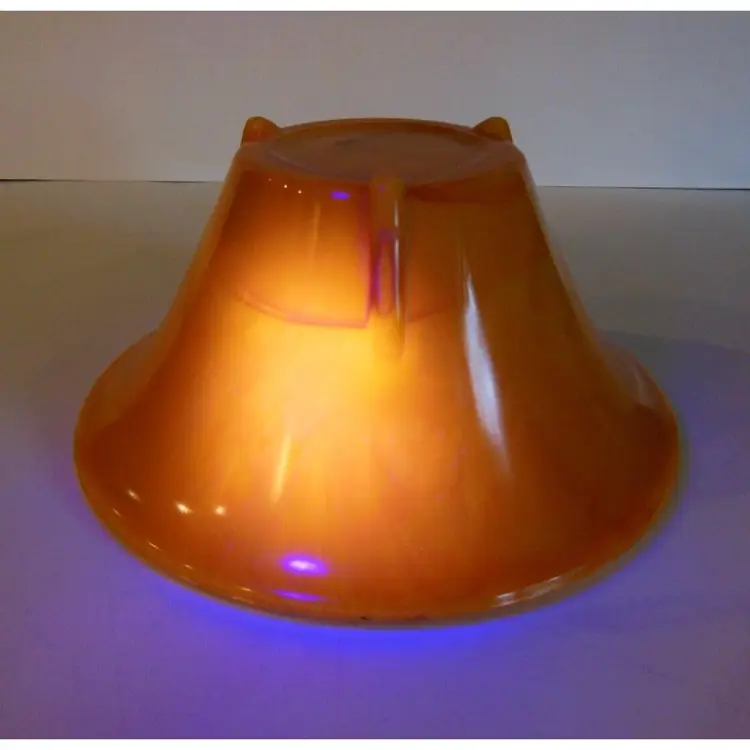 Vintage 6" Akro Agate # 340 Dart Bowl Type III ORANGE Art Deco Style, RARE