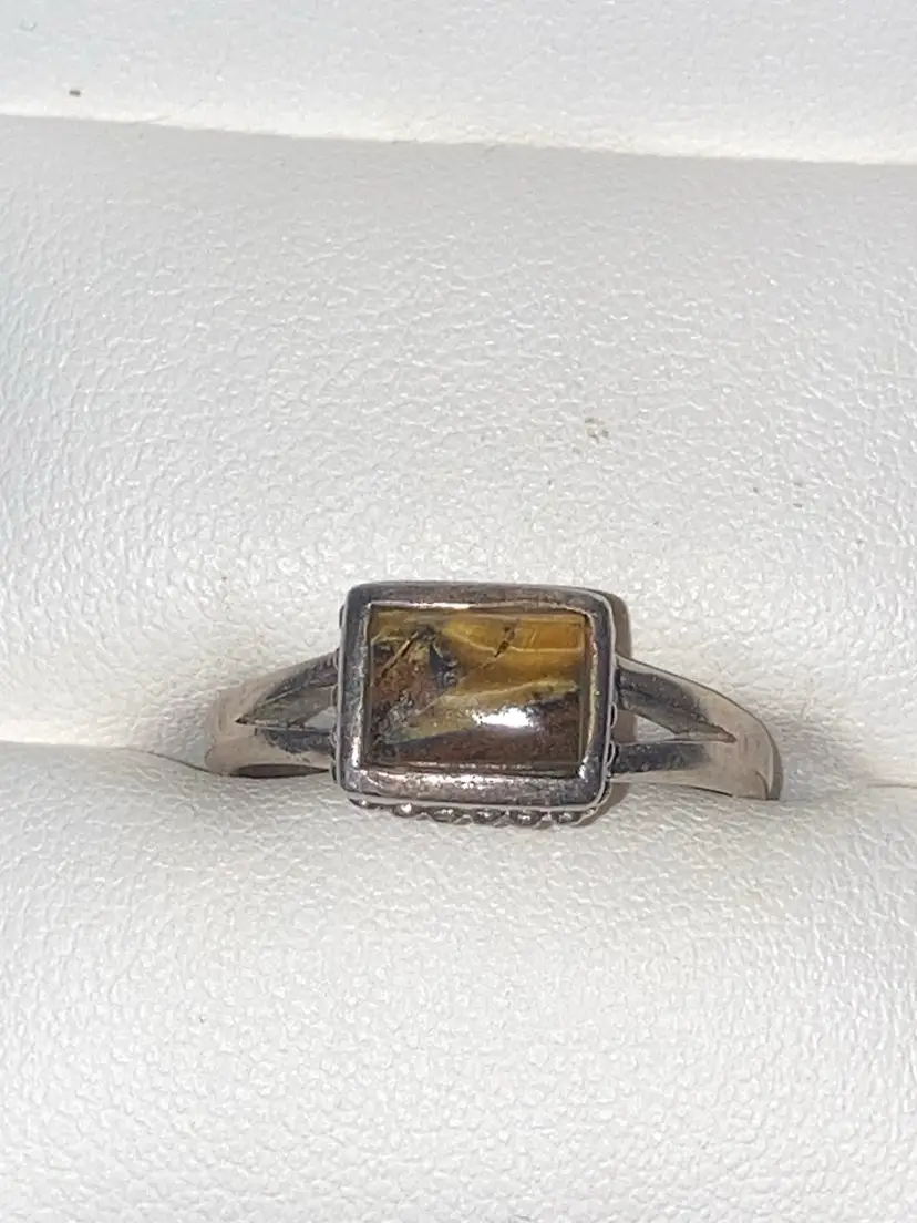 Vintage Sterling Silver Ring With Gemstone! Size 7 3/4! Stamped, Presidium And Acid Tested!