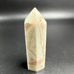 Natural Pink Indonesian Tower Stone Obelisk Reiki Healing Crystal 4.5" 210g