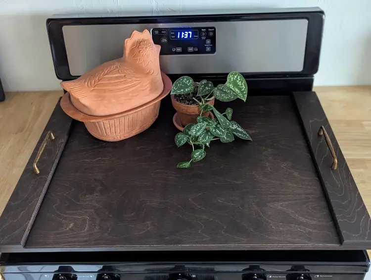 Rustic Farmhouse Stove Cover | Noodle Board