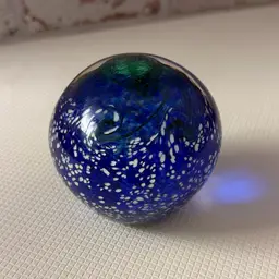 3.5” Tall Paperweight Of The Blue Ocean Waves With Seaweed