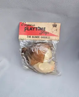 Vintage Empress Playtime Toys The Blonde Goddess Doll Head New Old Stock Japan