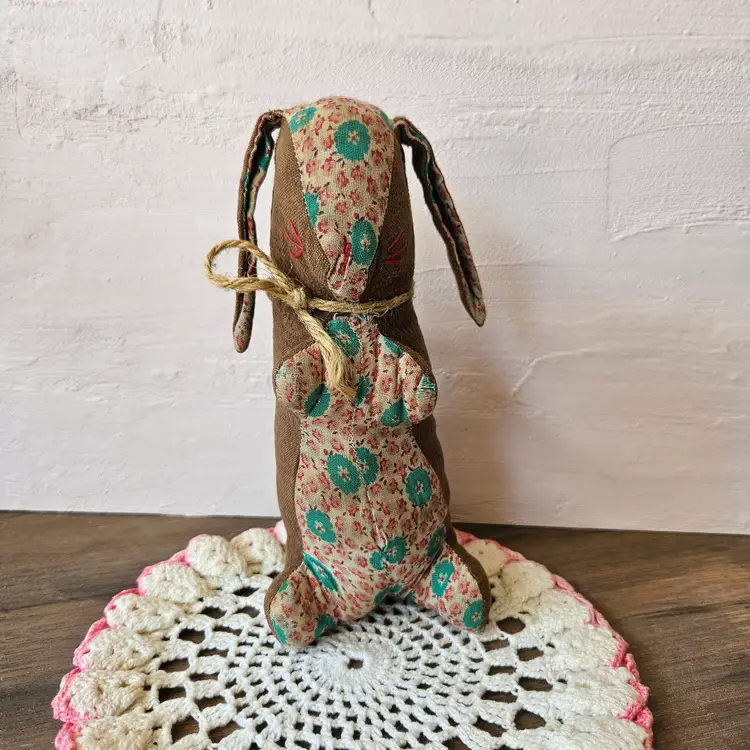 Vintage Handmade Primitive Bunny Plush