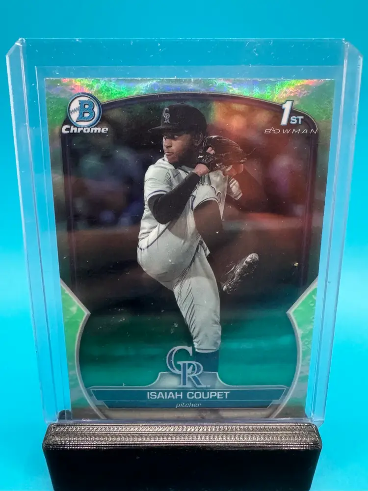 Isaiah Coupet 1st Bowman Chrome Lunar Glow Refractor Colorado Rockies