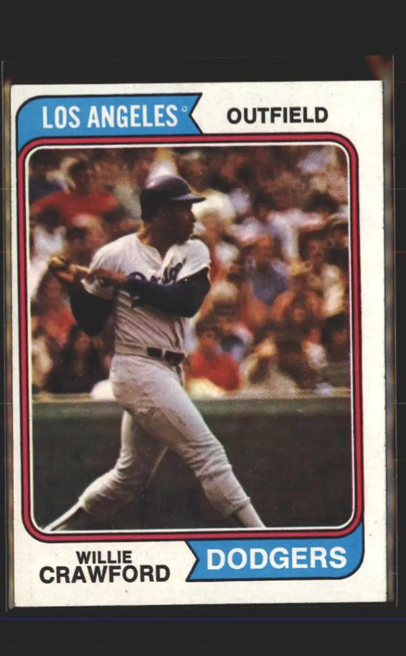 1974 Topps #480 Willie Crawford - (pk5) - Los Angeles Dodgers