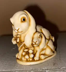 Adorable QT’s Harmony Kingdom “I Care” Figurine Bunny Rabbit