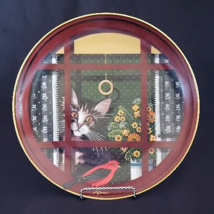 Walters Window Collectors Plate Uncle Tads Cats Series By Thaddeus Krumeich